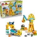 LEGO DUPLO 3-in-1 Baustelle mit Baufahrzeugen - Kleinkinder Lernspielzeug zur Förderung der Feinmotorik - inkl. Lastwagen, Kränen und Baggern - Geschenk für Jungen und Mädchen ab 3 Jahren - 10476
