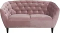 ACTONA GROUP 2-Sitzer Ria Sofa, Couch, Doppelsofa, Loveseat, Samtstoff, Massivholz-Beine, Taschenfederkern, Tufting, mit Armlehnen