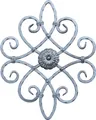 UHRIG Schmiedeeisen Ornament Gitter Fenstergitter Stahl Eisen geschmiedet, z.B. als Füllung für Geländer, Zaun, Tor uvm.