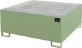 BAUER SÜDLOHN BAUER® SÜDLOHN Auffangwanne "AW 1000", für 1 x 1.000 l-IBC, lackiert, resedagrün (RAL 6011), mit Gitterrost 000000000001811334