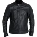 John Doe Technical XTM Motorrad Lederjacke, schwarz, Größe XL für Männer