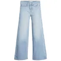 Levi's Damen 318 Shaping Wide Leg Jeans, Tall Glass of Water, 28W / 30L