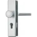 ABUS Türgriff KLS114 & KLS114 ZS FarbeOberfläche: F1 Naturfarbig eloxiert|Garniturart: Wechselgarnitur (Knopf/Griff)|Lochung: Profilzylinder