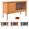 Kaninchenstall 1 Ebene Kleintierhaus Hasenstall Kaninchenhaus Braun Grau Rot DE