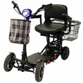 Senioren-Roller Faltbar Elektro 4-Rad E-Roller Schwarz 6km/h Elektromobil 40km