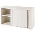 Costway Buffetschrank Aufbewahrungsschrank Cremeweiß 107 x 33 x 60 cm