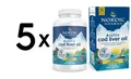 5 x Nordic Naturals Arctic Cod Liver Oil, 750mg Lemon (EAN (288,88 EUR/kg)