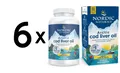 6 x Nordic Naturals Arctic Cod Liver Oil, 750mg Lemon (EAN (287,03 EUR/kg)