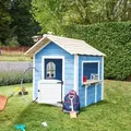 Home Deluxe - Spielhaus Der Grosse Palast - 106 X 111 Cm Farbe: Blau, Ausstattung: Ohne Bank Spielhaus Kinderspielhaus Gartenhaus Kinderhaus