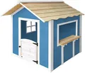 Deluxe Spielhaus Palast blau Kinderhaus Kinderspielhaus Holzhaus Holzhütte Hütte