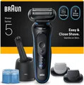 Braun 52-B7650cc, Folienschaber, Schwarz, Blau, Tasten, Akku, 50 min, 1 Stück(e)