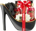 BRUBAKER Hautreinigungs-Set Dusch- und Badeset mit Erdbeer und Kokosnuss Duft, Pflegeset, 6-tlg., Beauty Geschenkset in Keramik Stiletto für Frauen