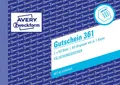 AVERY Zweckform 361 Gutschein (A6 quer, mit 1 Blaupapier, von Rechtsexperten gep