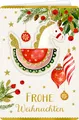 Weihnachtskarte mit Anhänger | Schaukelpferd - Festliche Weihnachten | Deutsch