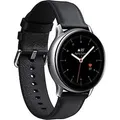 Samsung Galaxy Watch Active2 44 mm Edelstahlgehäuse silber am Lederarmband black [Wi-Fi + 4G]