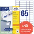 AVERY Zweckform Universal-Etiketten 38 x 21,2 mm weiß 14.300 Etiketten