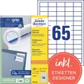 2 bis 12x AVERY Zweckform Universal-Etiketten, 38 x 21,2 mm, weiß - MENGENRABATT