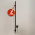 BELVIT elektrischer Handtuchtrockner 150 cm 60 W mit Timer & 2 Heizstufen – Handtuchwärmer elektrisch, Wandmontage, 2 Haken, Badheizkörper