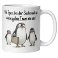 Momentals® Tasse Abschied | Pinguin & Spruch | Viel Spaß bei der Suche nach so e