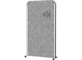 Mobiles MAUL Stellwandsystem MAULcocoon Akustik, B 1000 x H 1800 mm, dunkelgraue Oberfläche, silber