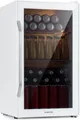 Klarstein Mini Kühlschrank mit Glastür, Mini-Kühlschrank für Zimmer, Getränkekühlschrank Klein mit Verstellbaren Ablagen, Kleiner Kühlschrank 80 Liter, Indoor/Outdoor Kühlschrank Leise