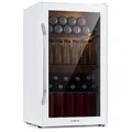 Klarstein Mini Kühlschrank mit Glastür, Mini-Kühlschrank für Zimmer, Getränkekühlschrank Klein mit Verstellbaren Ablagen, Kleiner Kühlschrank 80 Liter, Indoor/Outdoor Kühlschrank Leise
