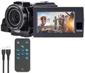 Somikon Video Camera: Dual-Lens-4K-UHD-Camcorder mit Sony-Sensor und FHD-Rückkamera (Videocam, Mini DV, EIS)