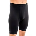 HERMKO 3980 Herren knielanger Slip mit Eingriff und Weichbund, Schlüpfer mit hohem Leib aus 100% Bio-Baumwolle, Größe:D 5 = EU M, Farbe:schwarz