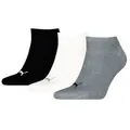 Puma 3P Sneaker Socks Schwarz/Grau Gr 43/46