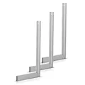 STAHLWERK Aluminium-Anschlagwinkel 3er Set 400 mm Schlosserwinkel | Flachwinkel | Messwinkel | Zimmermannswinkel | Schreinerwinkel | Tischlerwinkel | Präzisionswinkel mit Zentimeter- und Zoll-Skala