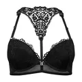 Lascana Damen Push-up-BH mit Spitze, Vorderverschluss