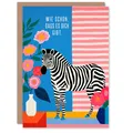 Lustige Geburtstagskarte Wie Schön Dass Es Dich Gibt Zebra und Blumensträuße