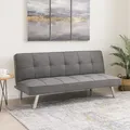 Klappsofa Milena Grau 180x94x80 cm mit Gästebettfunktion, robust & gesteppt