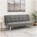 Klappsofa Grau Milena Couch mit Schlaffunktion HTI-Living