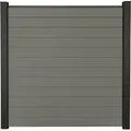 Zaun Hauptelement GroJa Solid Stecksystem ohne Pfosten 180 x 180 cm grau - Grau