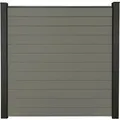 GroJa Solid Steckzaun Bausatz 180 x 180 cm Grau