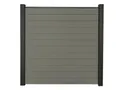 Gartenzaun Sichtschutzzaun WPC Stecksystem Solid Grau