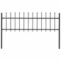 Gartenzaun mit Spears Top 1,8 m Stahlschwarz