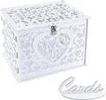 Benjia Hochzeit Geschenkkartenbox Vintage Holz Kartenbox Karten Briefbox Schloss