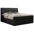 BOXSPRINGBETT LUKA KING 120/200 Schwarz Kunstleder - H3