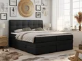 MKS MÖBEL Boxspringbett LUKA KING (King Doppelbett, Multipocket Matratzen, Topper T25/Visco, T30-Schaum), Polsterbett mit Bettkasten und fünf Matratzen