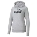 PUMA Damen Ess Logo Hoodie Tr Sweatshirt, Grau, S