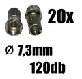 20x Fstecker 7,3mm für SAT-Kabel bis 120db