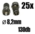 25x F - Stecker 8,2mm für SAT-Kabel bis 130db - Coax - zum Aufschrauben