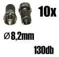 10x Fstecker 8,2mm für SAT-Kabel - 130db