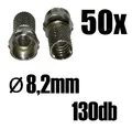 50x Fstecker 8,2mm für SAT-Kabel bis 120db