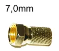 20x Fstecker 7,0mm für SAT-Kabel vergoldet