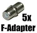 5x Fadapter F-Verbinder für SAT-Kabel - Coax - zum Schrauben