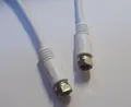 0,5m SAT-KABEL - 2x F-Stecker - doppelt abgeschirmt für digital - koax. weiss