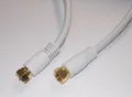 SAT-Anschluss-Kabel - FStecker GOLD - koaxial 2x geschirmt - digital - 1,5m weiß